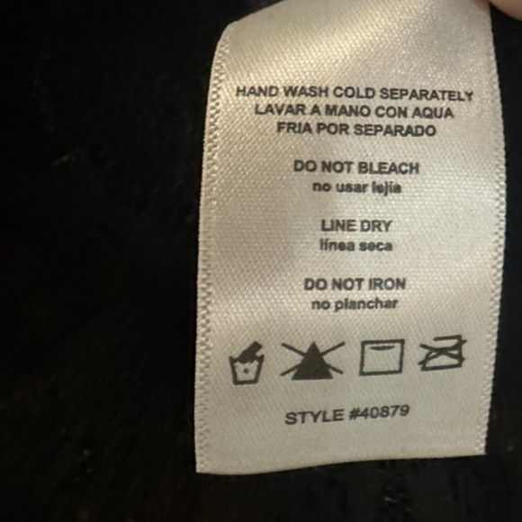 VTG Y2K Boudoir Collection Black Lace Lingerie Babydoll Chemise ~ Sz L ~ NWOT - Picture 8 of 8